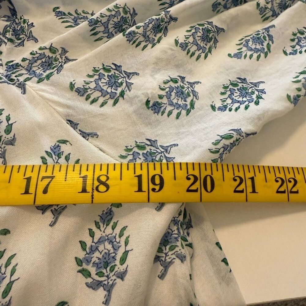 RockFlowerPaper Babydoll Dress Blue & White Bishop Sleeve Size S Boho, Cottageco - Picture 7 of 13